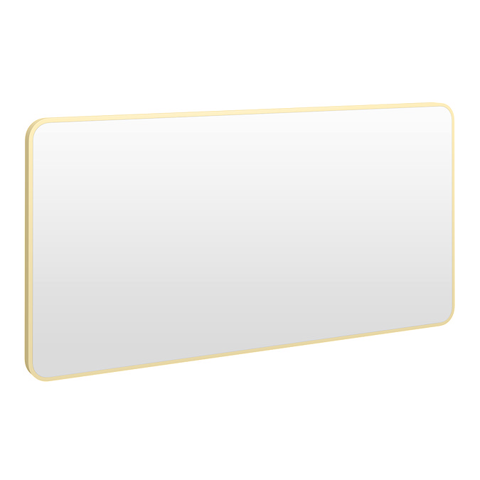 Arezzo Brushed Brass Framed Bathroom Mirror - 1400 x 700mm