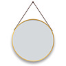 Arezzo Brushed Brass Hanging 600mm Round Bathroom Mirror