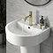 Arezzo Brushed Brass Industrial Style 1-Touch Basin Tap  In Bathroom Large Image