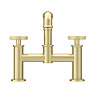 Arezzo Brushed Brass Industrial Style Bath Filler  Standard Large Image
