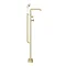 Arezzo Brushed Brass Industrial Style Freestanding Bath Shower Mixer Tap  Standard Large Image