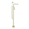 Arezzo Brushed Brass Industrial Style Freestanding Bath Shower Mixer Tap Standard Large Image