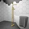 Arezzo Brushed Brass Industrial Style Freestanding Bath Shower Mixer Tap Large Image