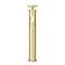 Arezzo Brushed Brass Industrial Style High Rise Basin Mixer  In Bathroom Large Image