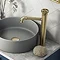 Arezzo Brushed Brass Industrial Style High Rise Basin Mixer Large Image