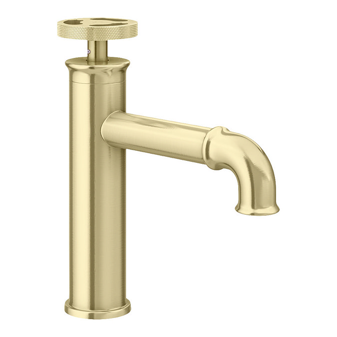 Arezzo Brushed Brass Industrial Style Mono Basin Mixer Tap Without Waste