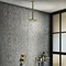 Arezzo Brushed Brass Industrial Style Shower System with Concealed Valve + Ceiling Mounted Head Larg