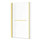 Arezzo Brushed Brass L-Shaped Hinged Bath Screen + Rail