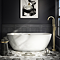 Arezzo Brushed Brass Modern Free Standing Bathroom Suite 