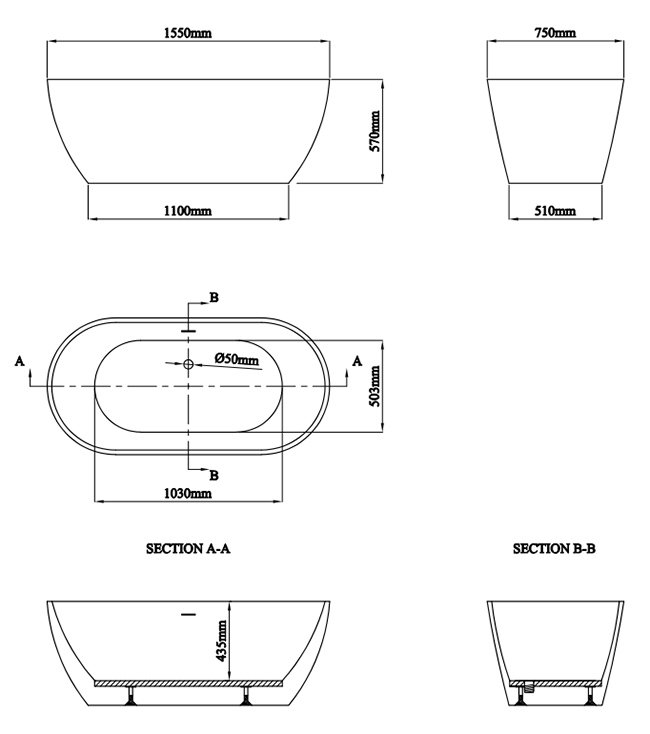 Arezzo Brushed Brass Modern Free Standing Bathroom Suite