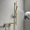 Arezzo Brushed Brass Modern Slide Rail Kit with Pencil Shower Handset  Standard Large Image