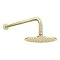 Arezzo Brushed Brass Push-Button Shower with Rainfall Shower Head