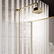 Arezzo Brushed Brass Rigid Riser Kit with 195mm Round Overhead Drench Shower Head