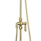 Arezzo Brushed Brass Rigid Riser Kit with Shower Head, Handshower & Diverter  Standard Large Image