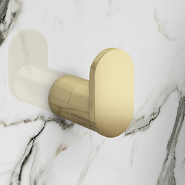 Arezzo Brushed Brass Robe Hook Large Image