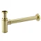 Arezzo Brushed Brass Round Basin Bottle Trap  Profile Large Image