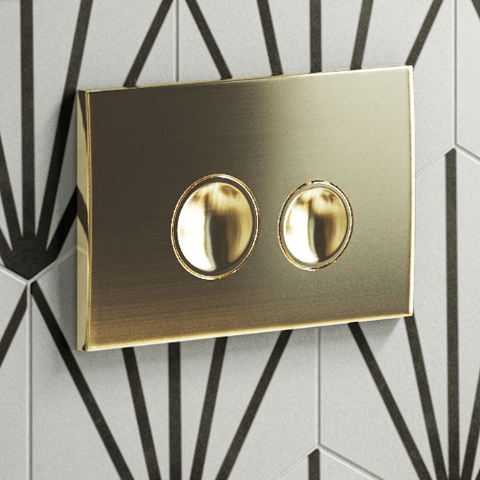 Arezzo Brushed Brass Round Button Flush Plate