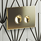 Arezzo Brushed Brass Round Button Flush Plate