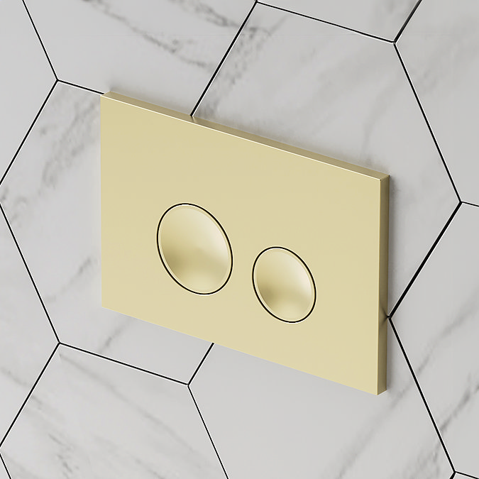 Arezzo Brushed Brass Round Button Flush Plate