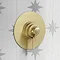 Arezzo Brushed Brass Round Concealed Dual Thermostatic Shower Valve w. 200mm Head  Feature Large Ima