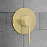 Arezzo Brushed Brass Round Concealed Manual Shower Valve