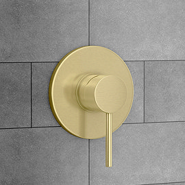 Arezzo Brushed Brass Round Concealed Manual Shower Valve