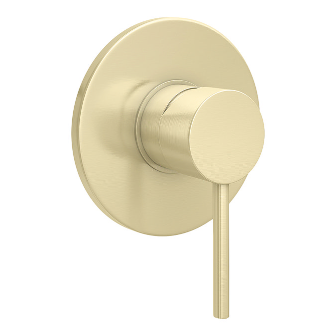 Arezzo Brushed Brass Round Concealed Manual Shower Valve Large Image