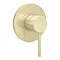 Arezzo Brushed Brass Round Concealed Manual Valve + Bath Spout  Profile Large Image
