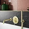Arezzo Brushed Brass Round Concealed Manual Valve with Bath Spout and Shower Handset Large Image