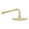 Arezzo Brushed Brass Round Concealed Triple Shower Valve with Fixed Head + 4 Body Jets  Feature Large Image