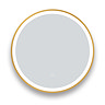 Arezzo Brushed Brass 600mm Round LED Illuminated Anti-Fog Bathroom Mirror
