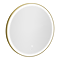 Arezzo Brushed Brass 600mm Round LED Illuminated Anti-Fog Bathroom Mirror