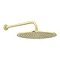 Arezzo Brushed Brass Round Push-Button Shower with 300mm Rainfall Shower Head Standard Large Image