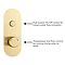 Arezzo Brushed Brass Round Push-Button Shower with 300mm Rainfall Shower Head Profile Large Image