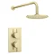 Arezzo Brushed Brass Round Shower Package with Concealed Valve + Head  Newest Large Image