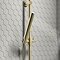 Arezzo Brushed Brass Round Shower System - 300mm Fixed Head with Slider Rail Kit