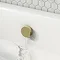 Arezzo Brushed Brass Round Slimline Freeflow Bath Filler Waste and Overflow  Feature Large Image