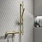 Arezzo Brushed Brass Round Thermostatic Bar Shower Valve  Standard Large Image