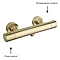 Arezzo Brushed Brass Round Thermostatic Bar Shower Valve  Standard Large Image