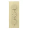 Arezzo Brushed Brass Round Thermostatic Shower Pack with Ceiling Mounted Head + Handset Newest Large Image