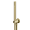 Arezzo Brushed Brass Round Thermostatic Shower Pack with Inline Head + Handset