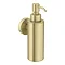 Arezzo Brushed Brass Round Wall Mounted Soap Dispenser Large Image