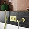 Arezzo Brushed Brass Round Wall Mounted Straight Bath Spout  Profile Large Image