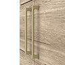 Arezzo Brushed Brass & Rustic Oak Complete Bathroom Suite - Floor Standing Vanity