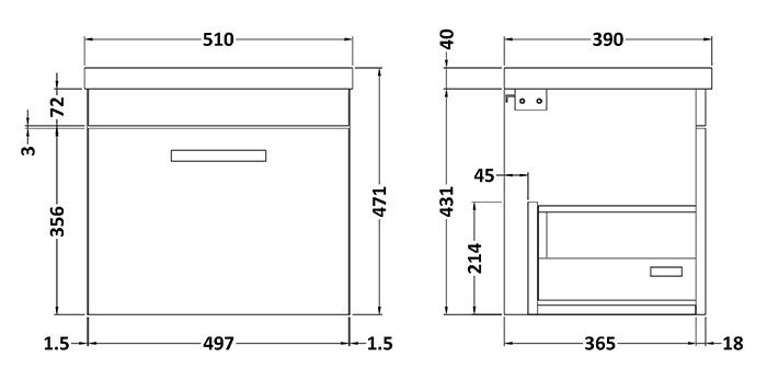 Arezzo Brushed Brass & Rustic Oak Complete Bathroom Suite - Wall Hung Vanity