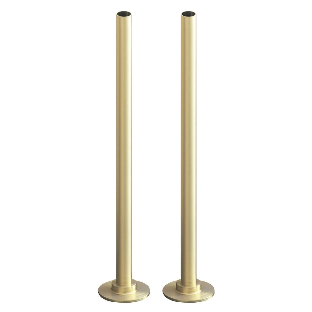 Arezzo 300mm Brushed Brass 15mm Pipe Kit for Radiator Valves