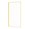 Arezzo Brushed Brass Slim Frame Frosted Glass Bath Screen (800 x 1400)
