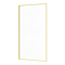 Arezzo Brushed Brass Slim Frame Frosted Glass Bath Screen (800 x 1400)