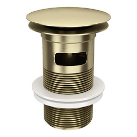 Arezzo Brushed Brass Slotted Click Clack Basin Waste Large Image