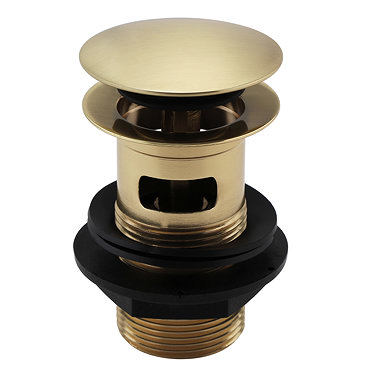 Arezzo Brushed Brass Slotted Easy Clean Click Clack Basin Waste  Profile Large Image